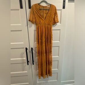 Burnt Yellow lace dress